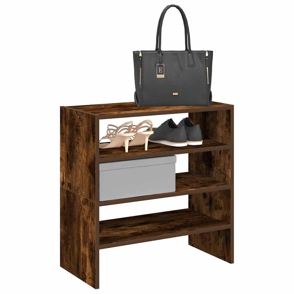 Shoe Rack Stackable Oak 60X30X30.5 Cm