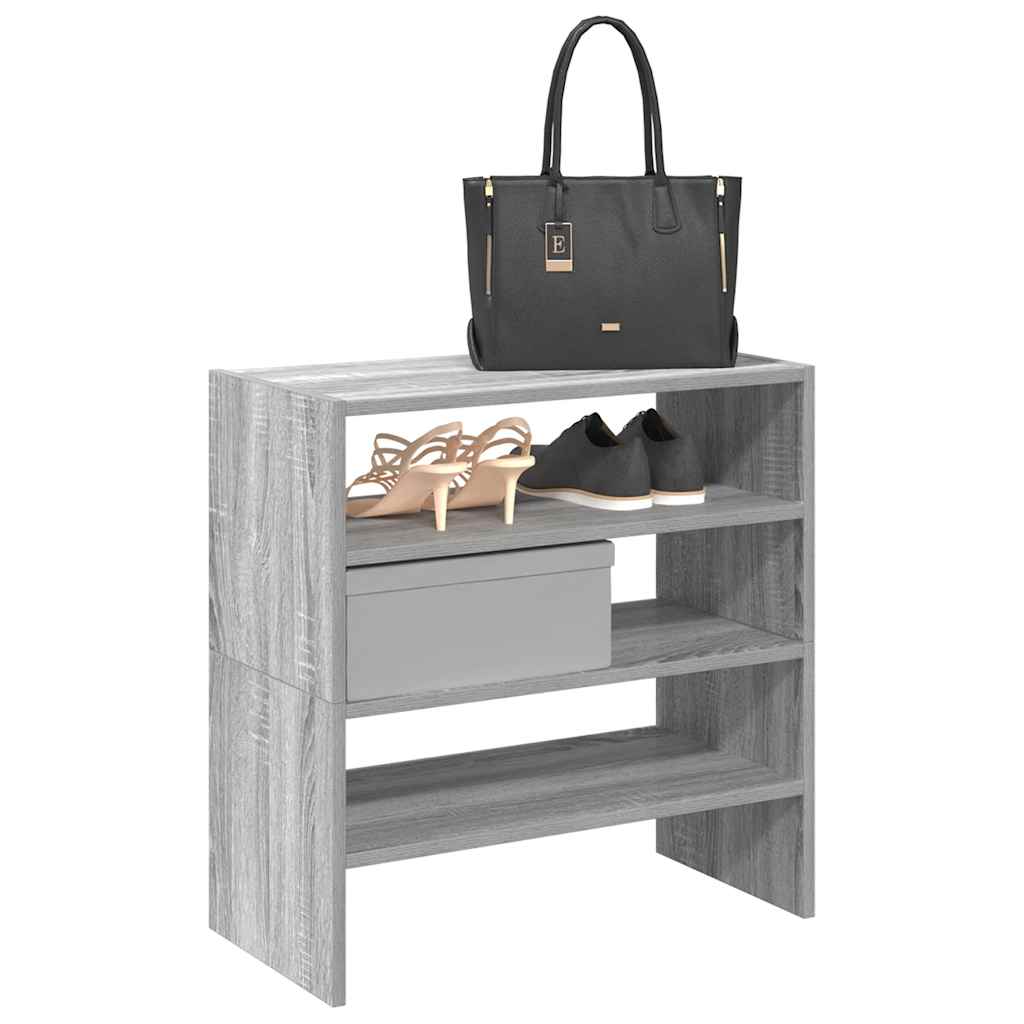 Shoe Rack Stackable Oak 60X30X30.5 Cm