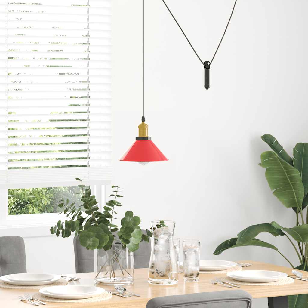 Pendant Lamp Height Adjustable E27 Ø 22 Cm Metal