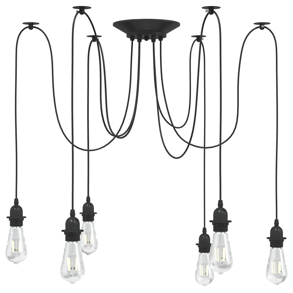 Pendant Lamp E27 Black Metal