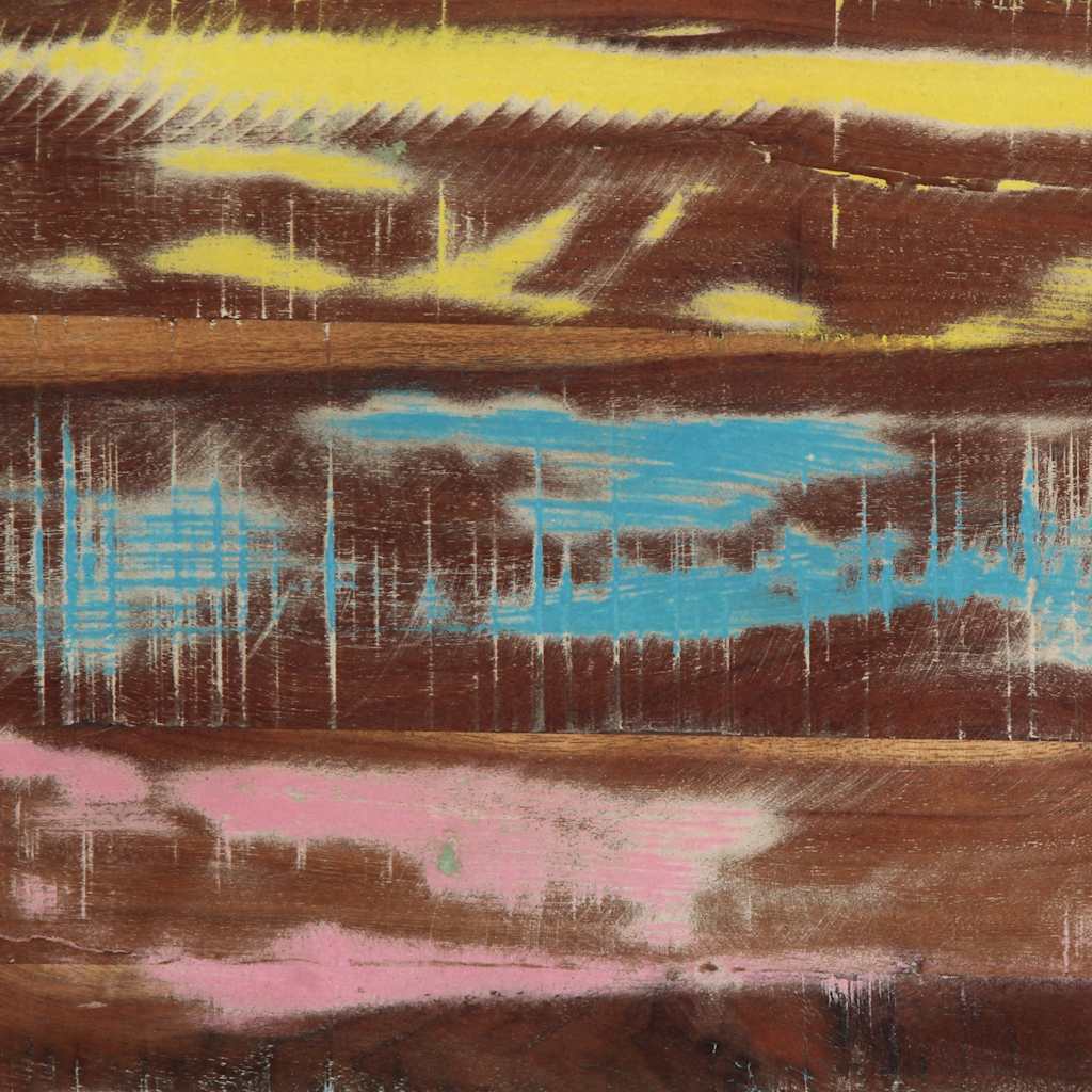 Coffee Table Multicolour 50X50X38 Cm Solid Wood Reclaimed