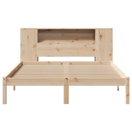 Bookcase Bed Without Mattress King Size Solid Wood Pine