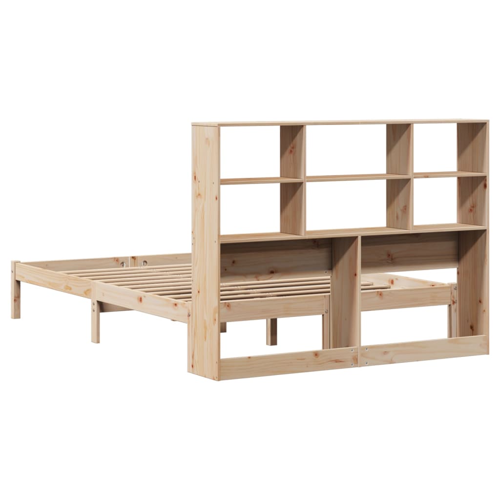 Bookcase Bed Without Mattress Small Double Solid Wood Pine