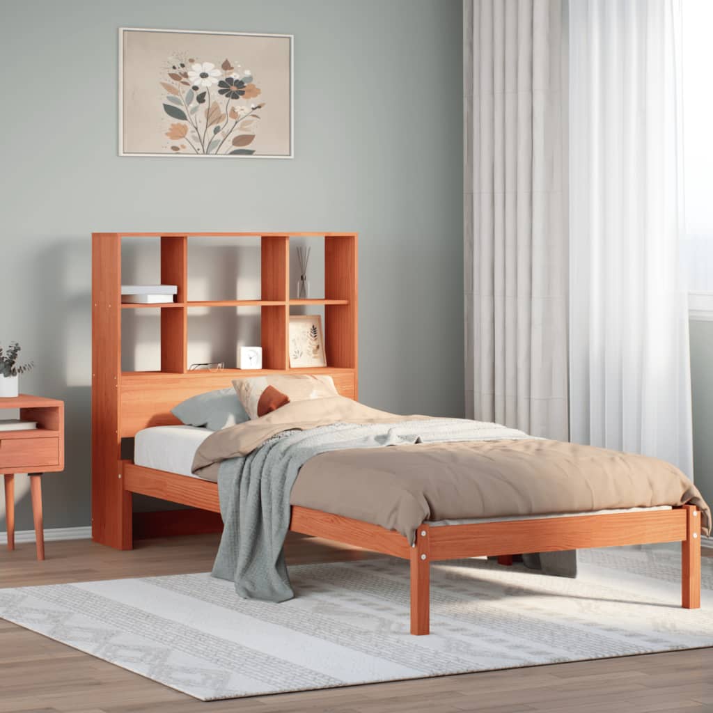 Bookcase Bed Without Mattress Small Double Solid Wood Pine