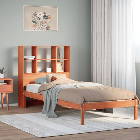 Bookcase Bed Without Mattress Small Double Solid Wood Pine