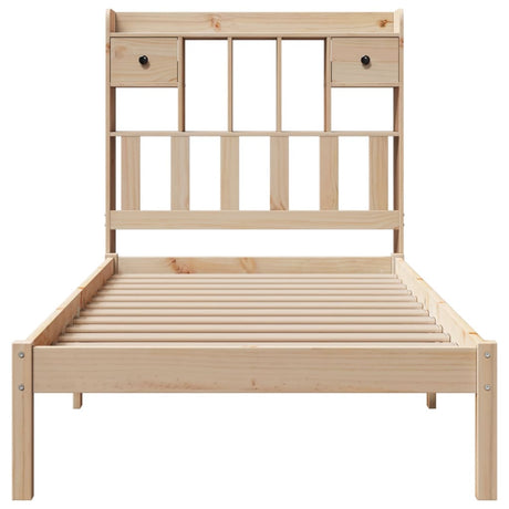 Bookcase Bed Without Mattress Solid Wood Pine