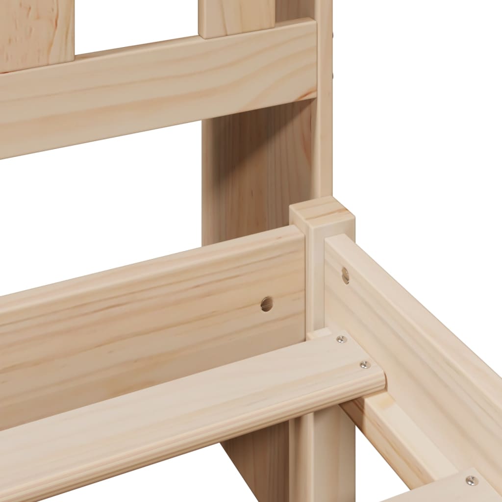 Bookcase Bed Without Mattress Solid Wood Pine