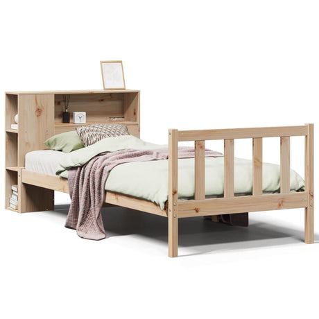 Bookcase Bed Without Mattress Solid Wood Pine