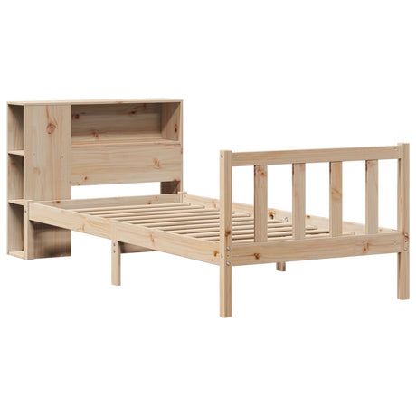 Bookcase Bed Without Mattress Solid Wood Pine