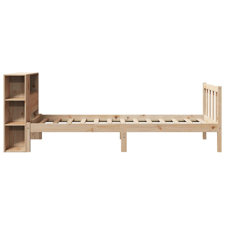 Bookcase Bed Without Mattress Solid Wood Pine