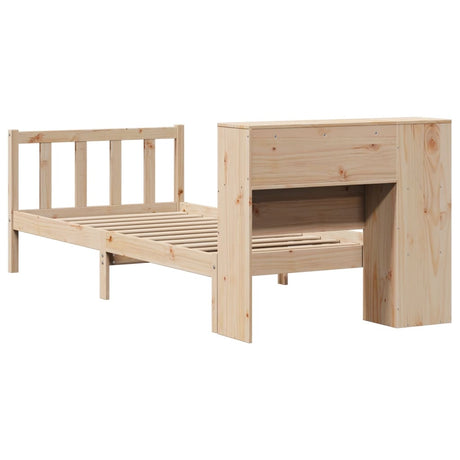 Bookcase Bed Without Mattress Solid Wood Pine