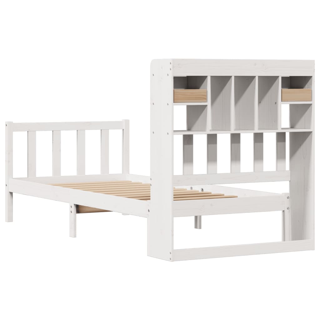 Bookcase Bed Without Mattress Single Solid Wood Pine