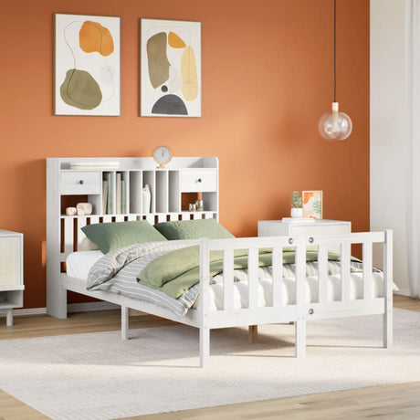 Bookcase Bed Without Mattress Single Solid Wood Pine