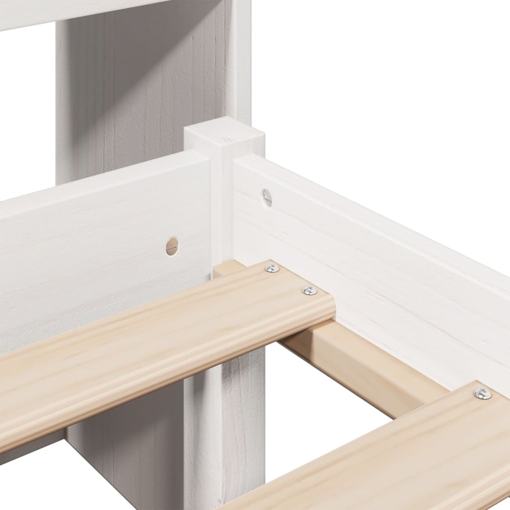 Bookcase Bed Without Mattress Solid Wood Pine