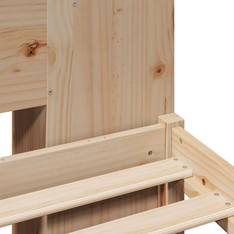 Bookcase Bed Without Mattress King Size Solid Wood Pine