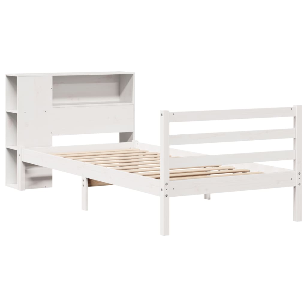 Bookcase Bed Without Mattress Single Solid Wood Pine