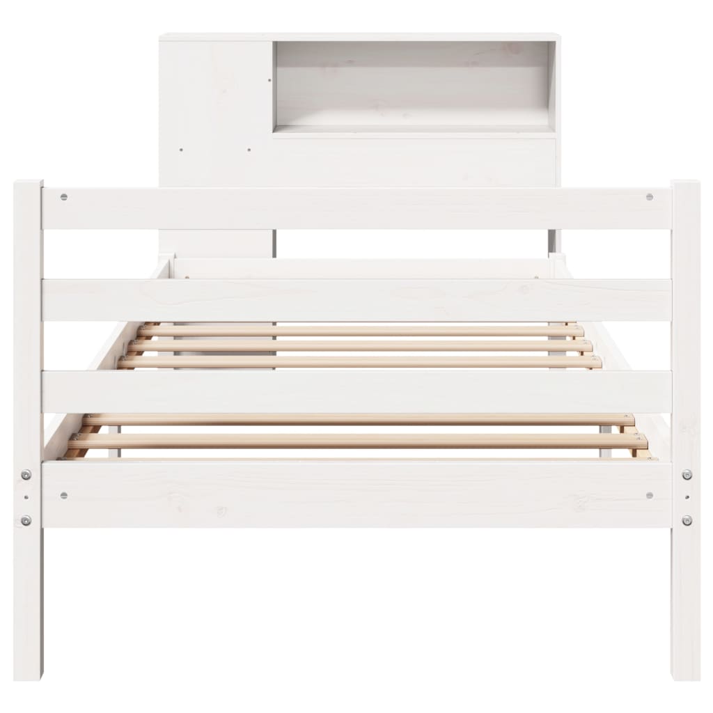 Bookcase Bed Without Mattress Single Solid Wood Pine