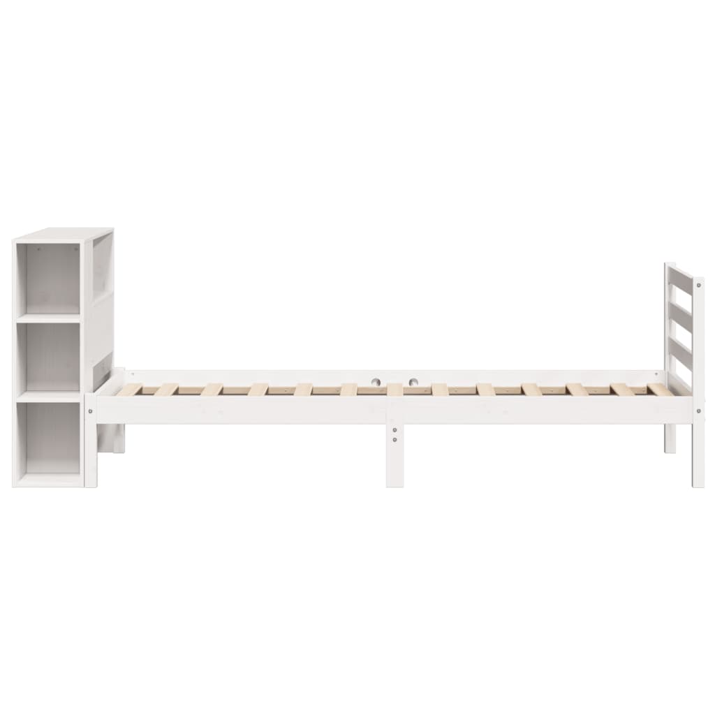 Bookcase Bed Without Mattress Single Solid Wood Pine