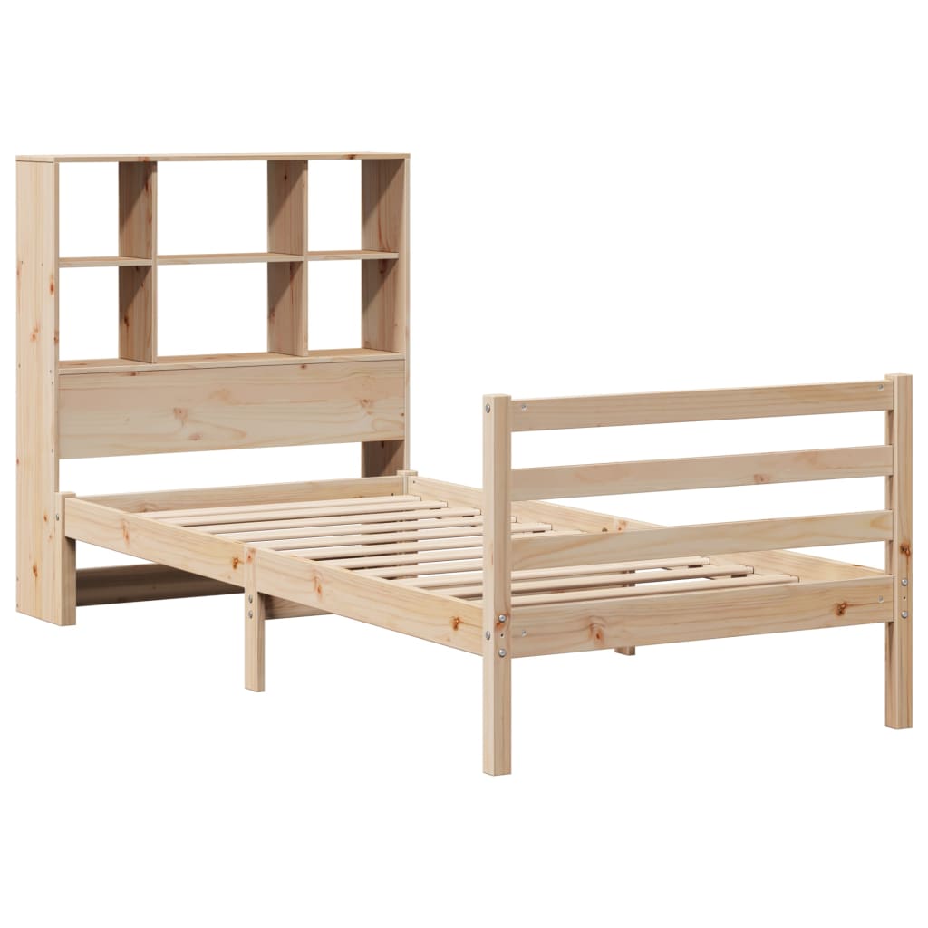 Bookcase Bed Without Mattress Small Single Solid Wood Pine