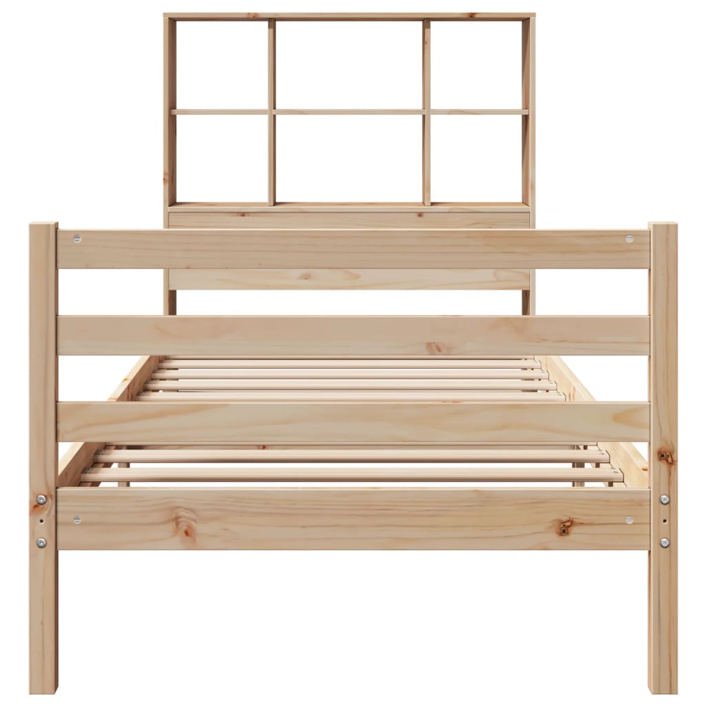 Bookcase Bed Without Mattress Small Single Solid Wood Pine
