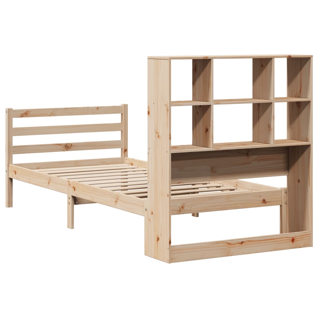 Bookcase Bed Without Mattress Small Single Solid Wood Pine