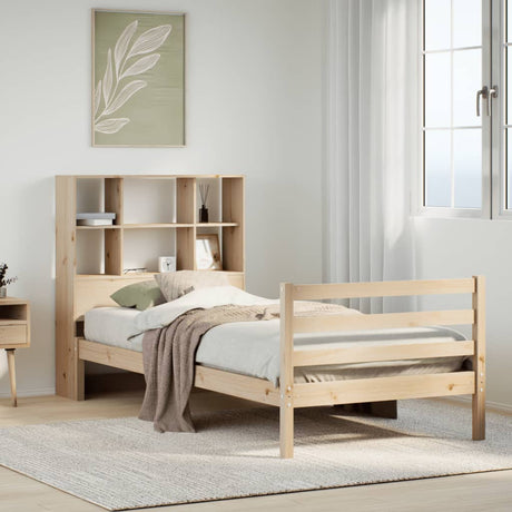Bookcase Bed Without Mattress Small Single Solid Wood Pine