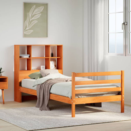 Bookcase Bed Without Mattress Small Single Solid Wood Pine