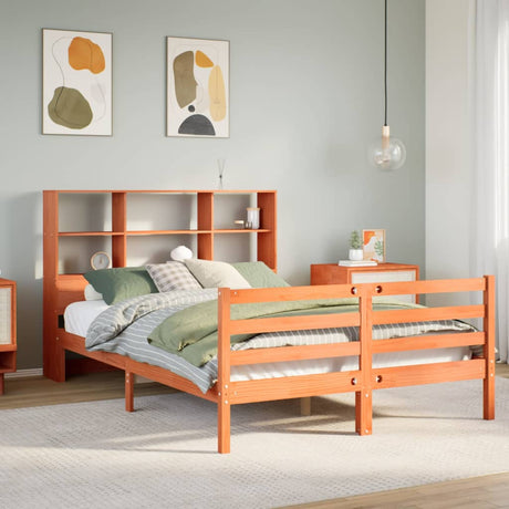 Bookcase Bed Without Mattress Small Single Solid Wood Pine