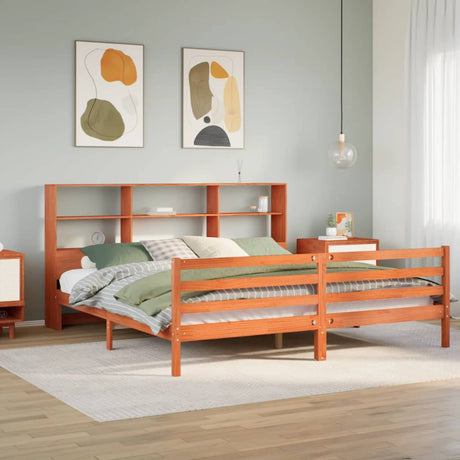 Bookcase Bed Without Mattress Small Single Solid Wood Pine