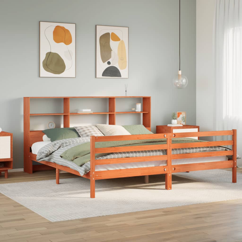 Bookcase Bed Without Mattress Small Single Solid Wood Pine