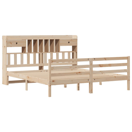 Bookcase Bed Without Mattress Solid Wood Pine
