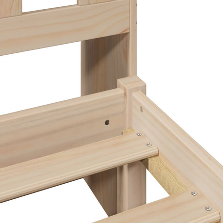 Bookcase Bed Without Mattress Solid Wood Pine