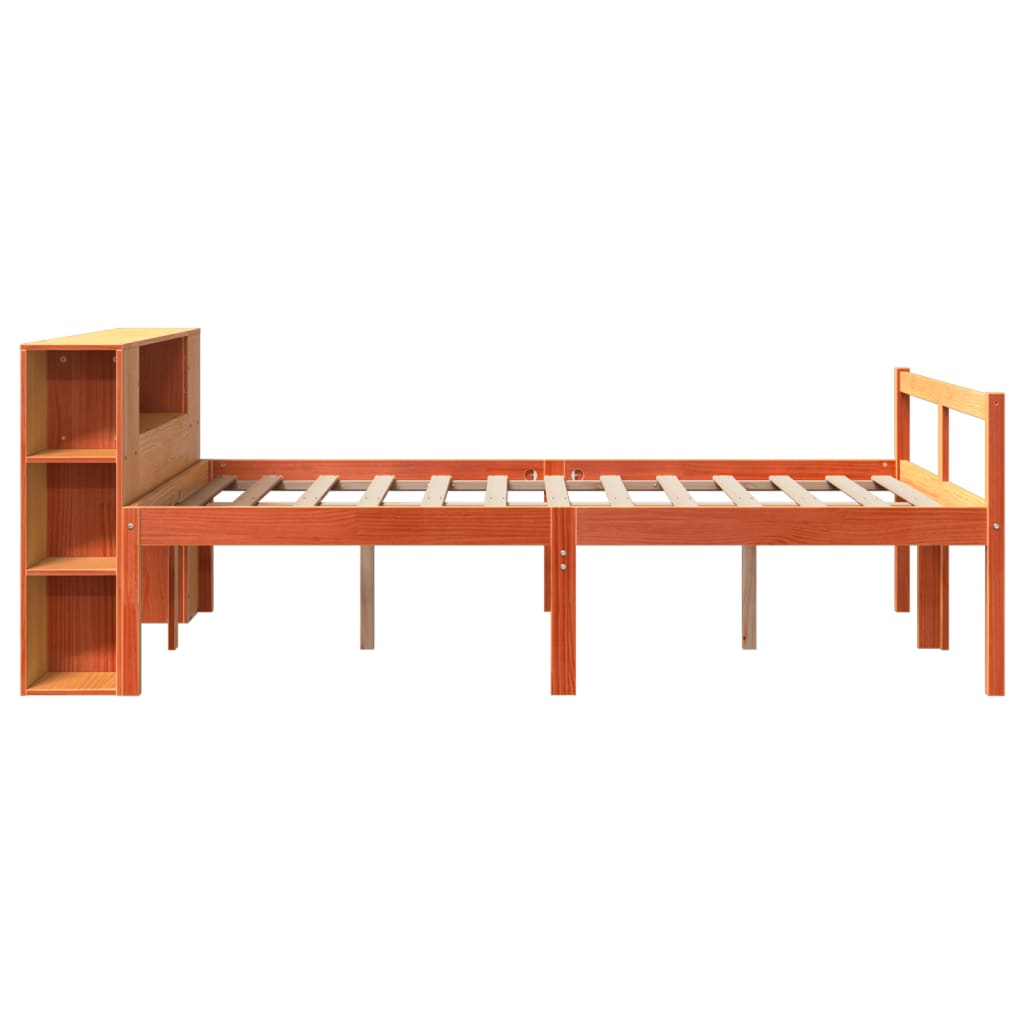 Bookcase Bed Without Mattress King Size Solid Wood