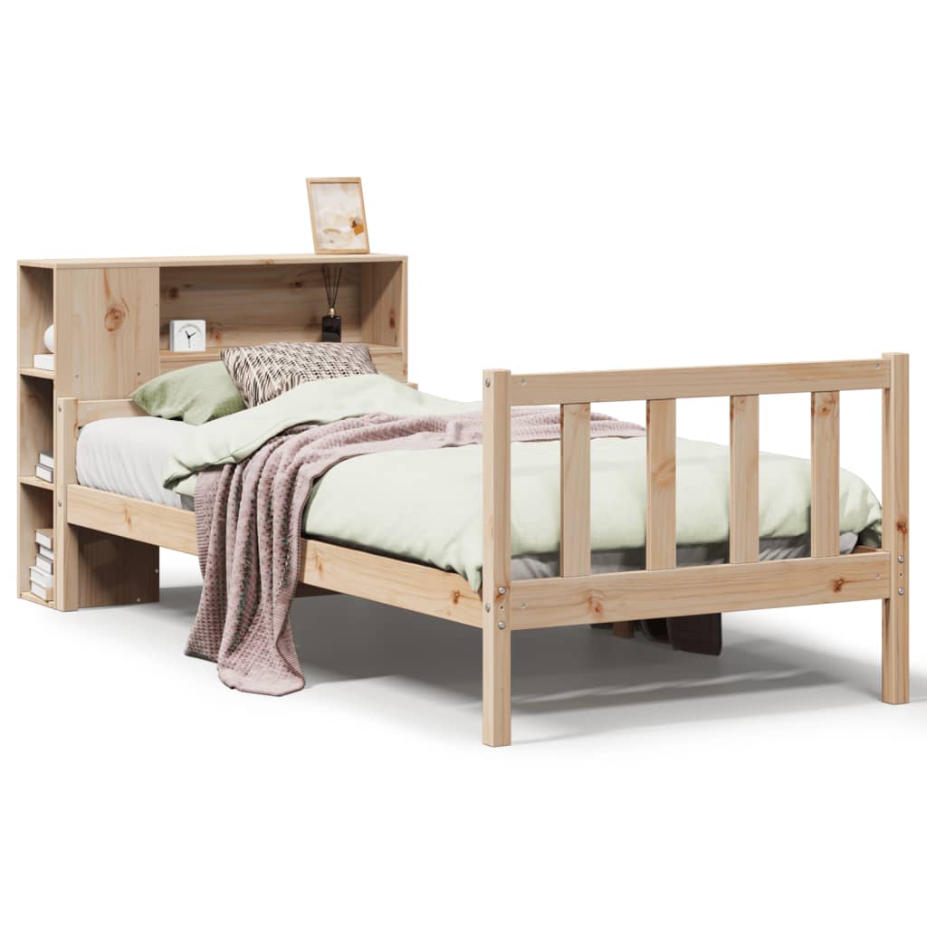 Bookcase Bed Without Mattress Small Single Solid Wood Pine