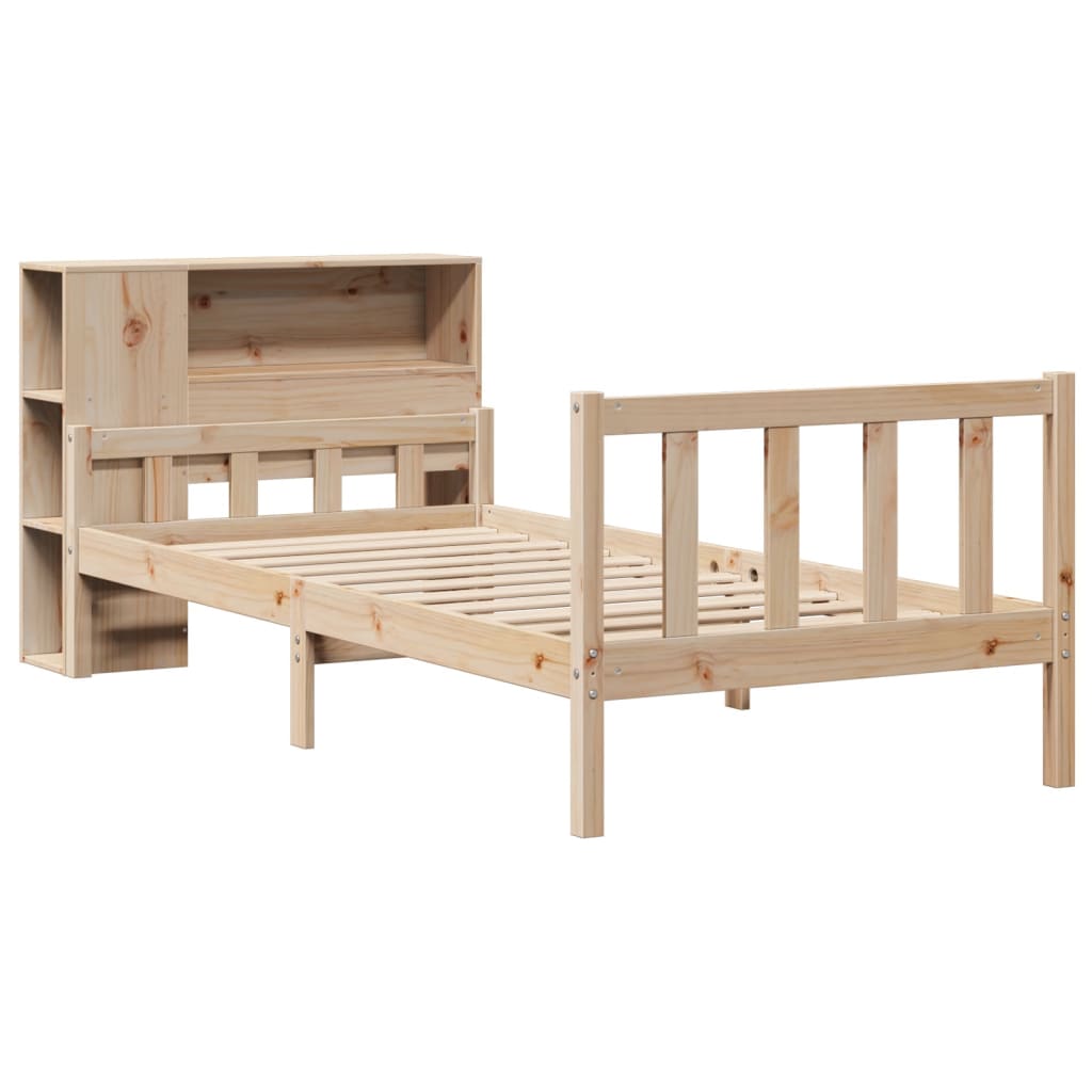 Bookcase Bed Without Mattress Small Single Solid Wood Pine