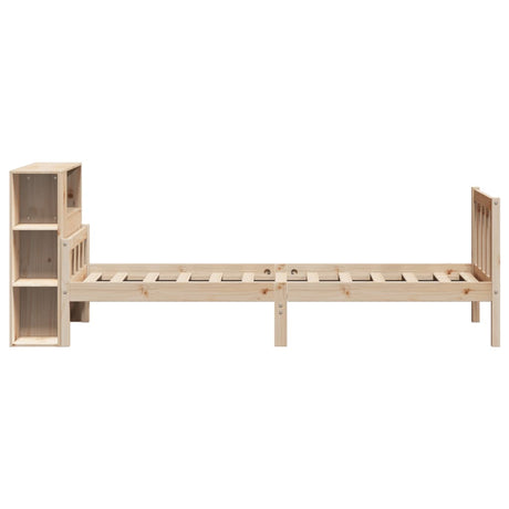 Bookcase Bed Without Mattress Small Single Solid Wood Pine