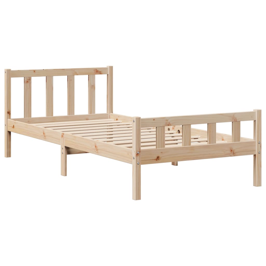 Bookcase Bed Without Mattress Small Single Solid Wood Pine