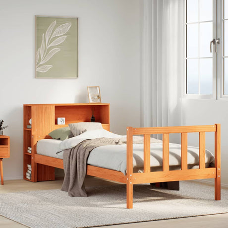 Bookcase Bed Without Mattress Small Single Solid Wood Pine