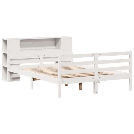 Bookcase Bed Without Mattress Double Solid Wood Pine