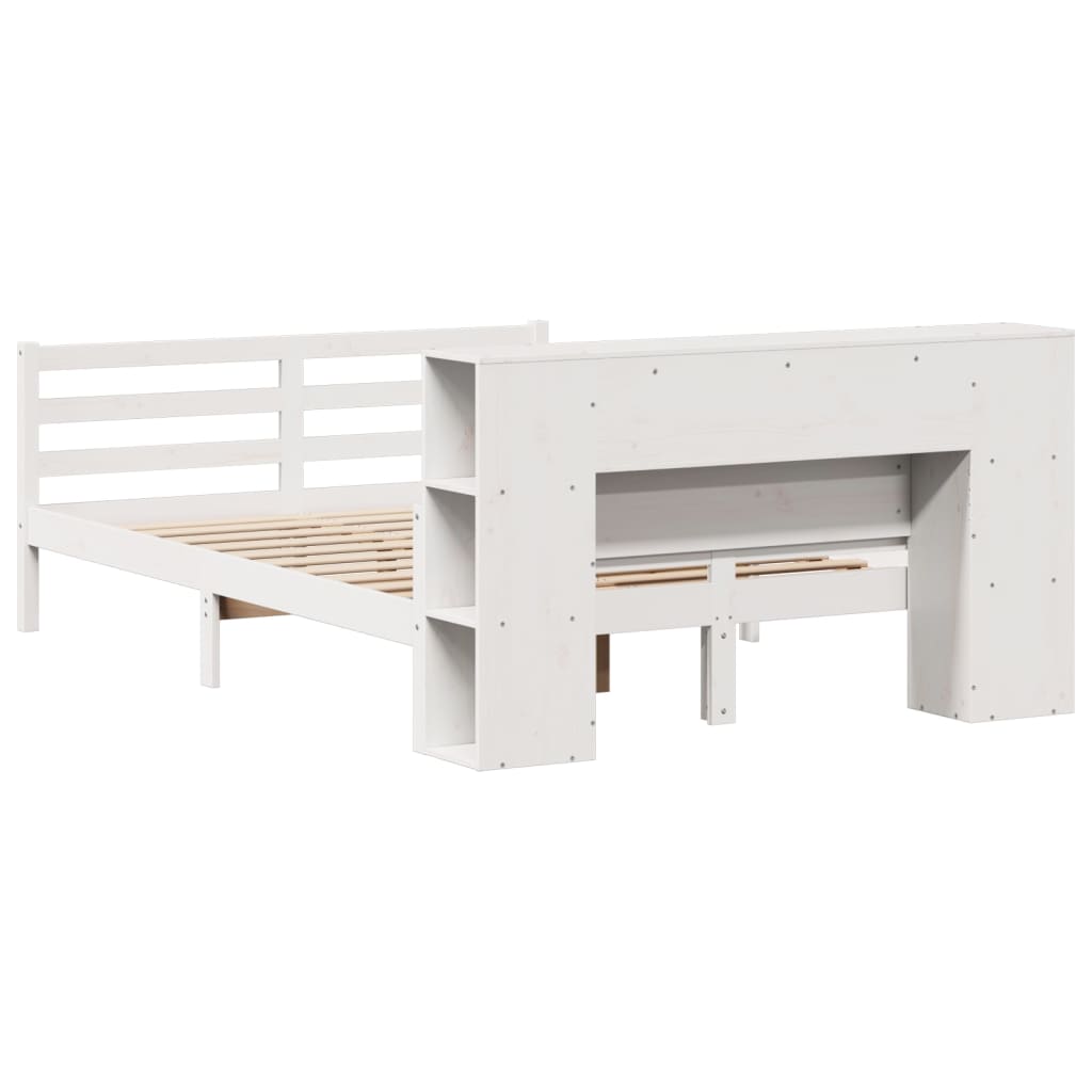 Bookcase Bed Without Mattress Double Solid Wood Pine