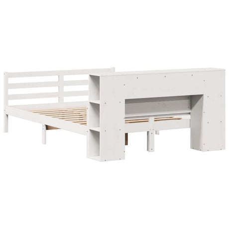 Bookcase Bed Without Mattress Double Solid Wood Pine