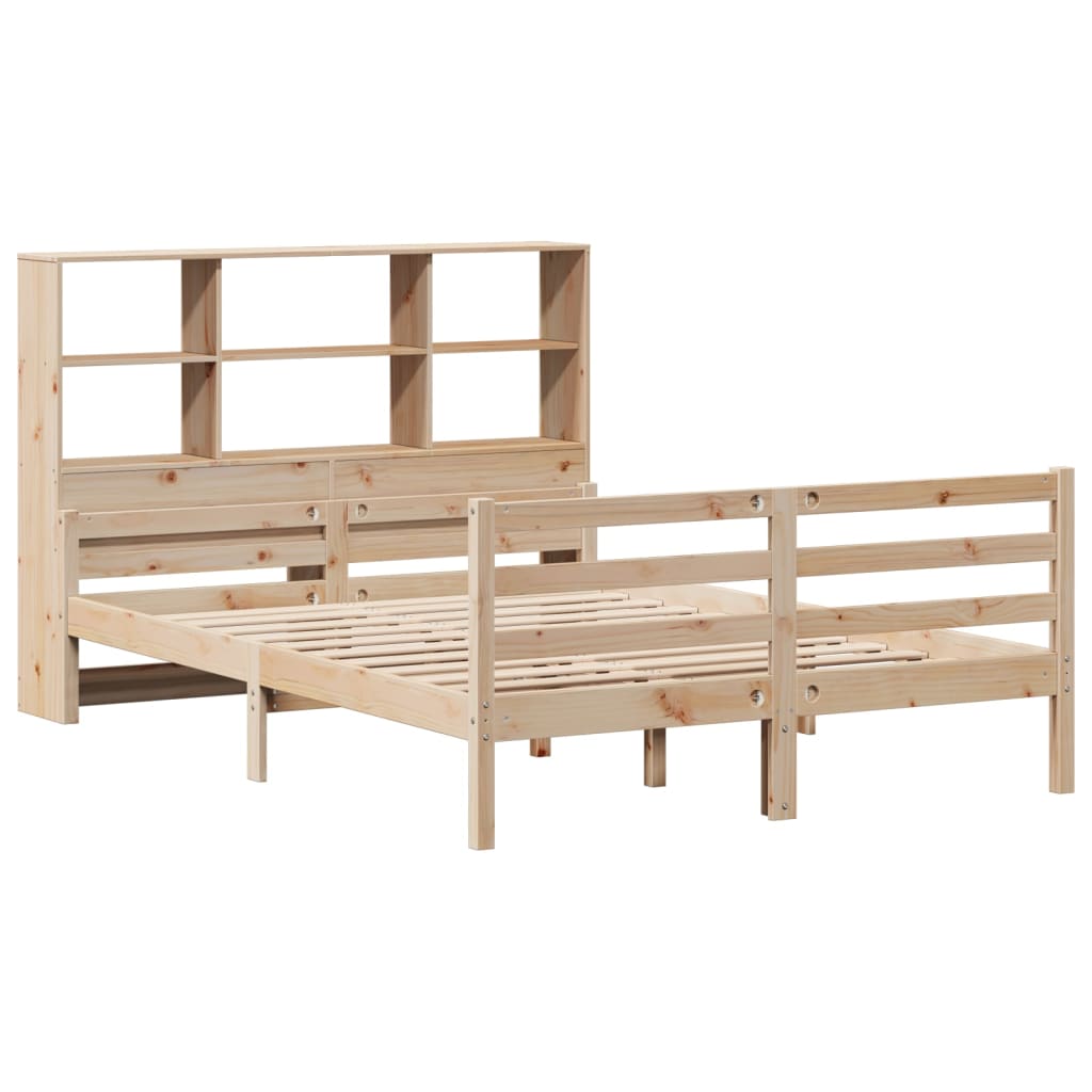 Bookcase Bed Without Mattress Solid Wood Pine