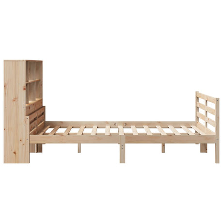 Bookcase Bed Without Mattress Solid Wood Pine