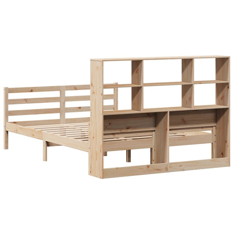 Bookcase Bed Without Mattress Solid Wood Pine