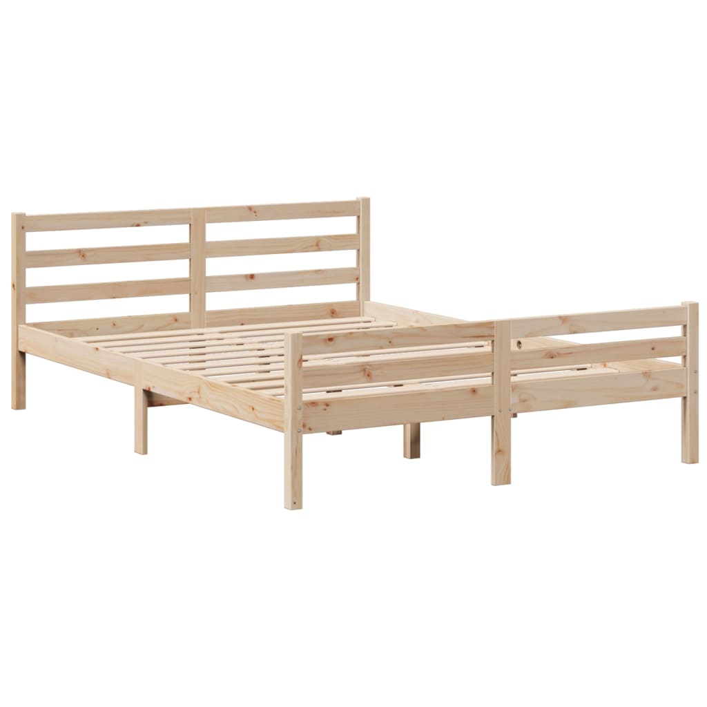 Bookcase Bed Without Mattress Solid Wood Pine