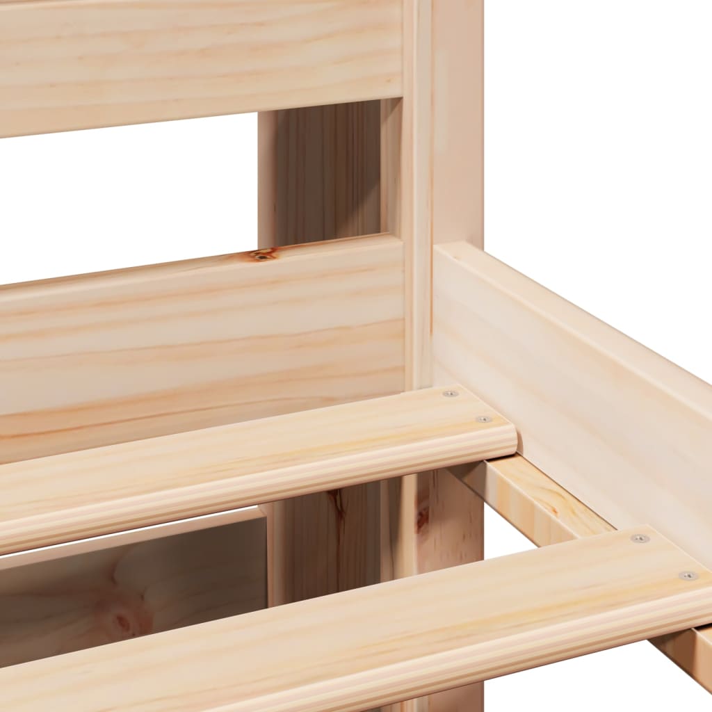 Bookcase Bed Without Mattress Solid Wood Pine