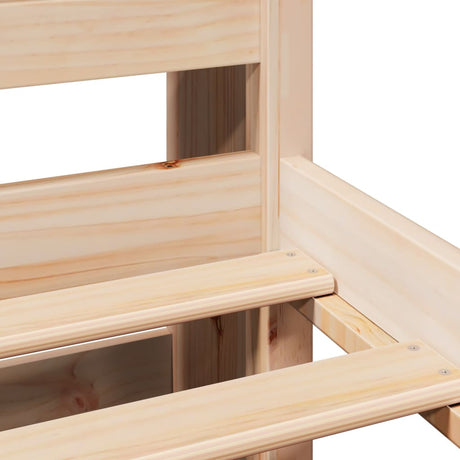 Bookcase Bed Without Mattress Solid Wood Pine