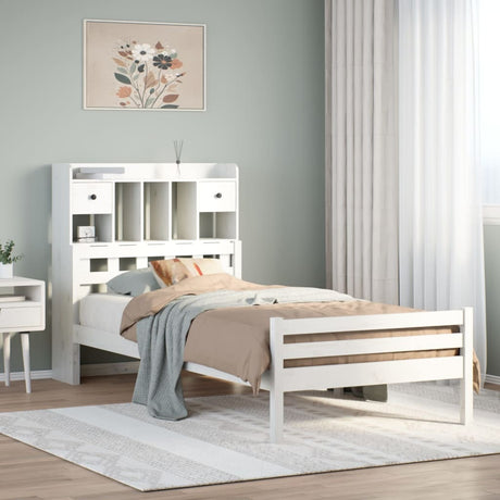 Bookcase Bed Without Mattress Solid Wood Pine
