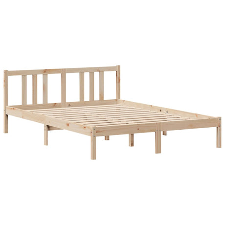 Bookcase Bed Without Mattress 150X200Cm Solid Wood Pine
