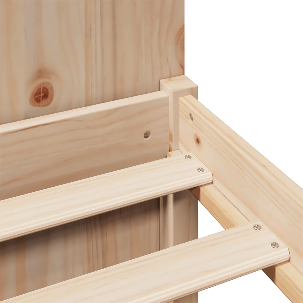 Bookcase Bed Without Mattress 150X200Cm Solid Wood Pine